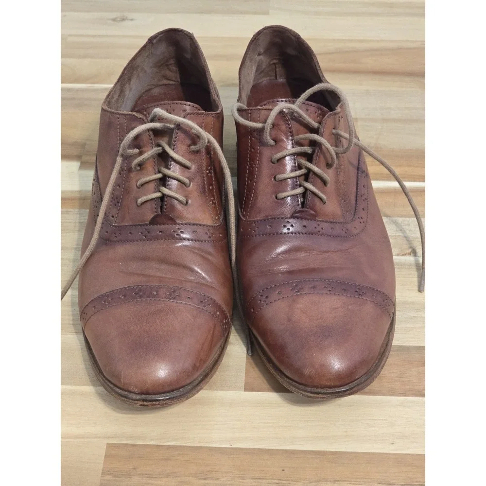 Cole Haan Men's Brown Leather Cap Toe Oxfords Shoes 8.5‎